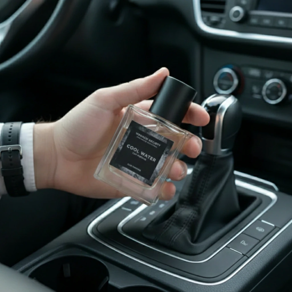 Premium Car Perfume | Cool Water | 50ml Spray | Ultra Long-Lasting | 500+ Sprays | Gas-Free & Safe | Best Premium Car Air Freshner with spray tag 